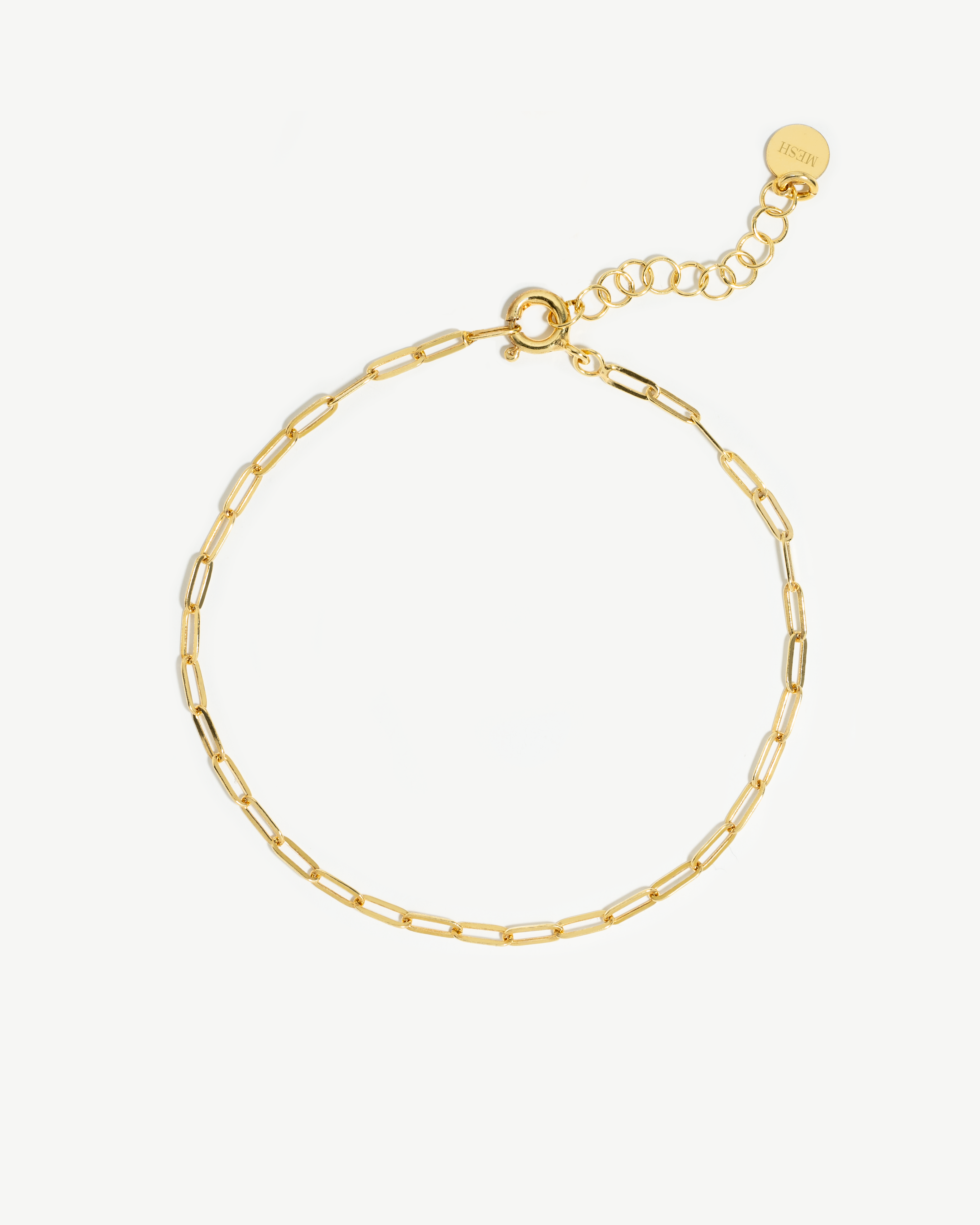 Pulseira em malha de prata dourada