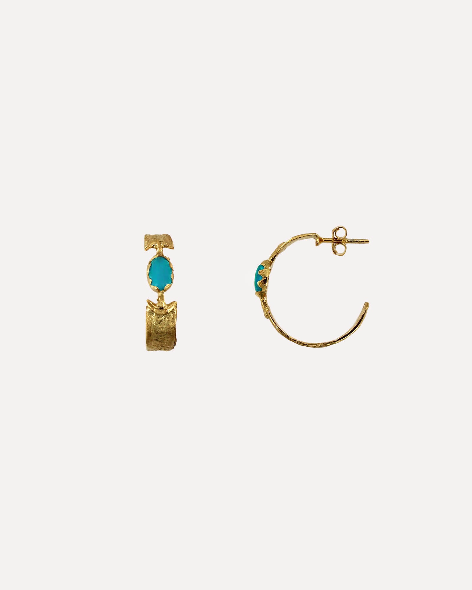 AArgolas em prata 925 com banho de ouro 18K e pedras hidrotermais coloridas.