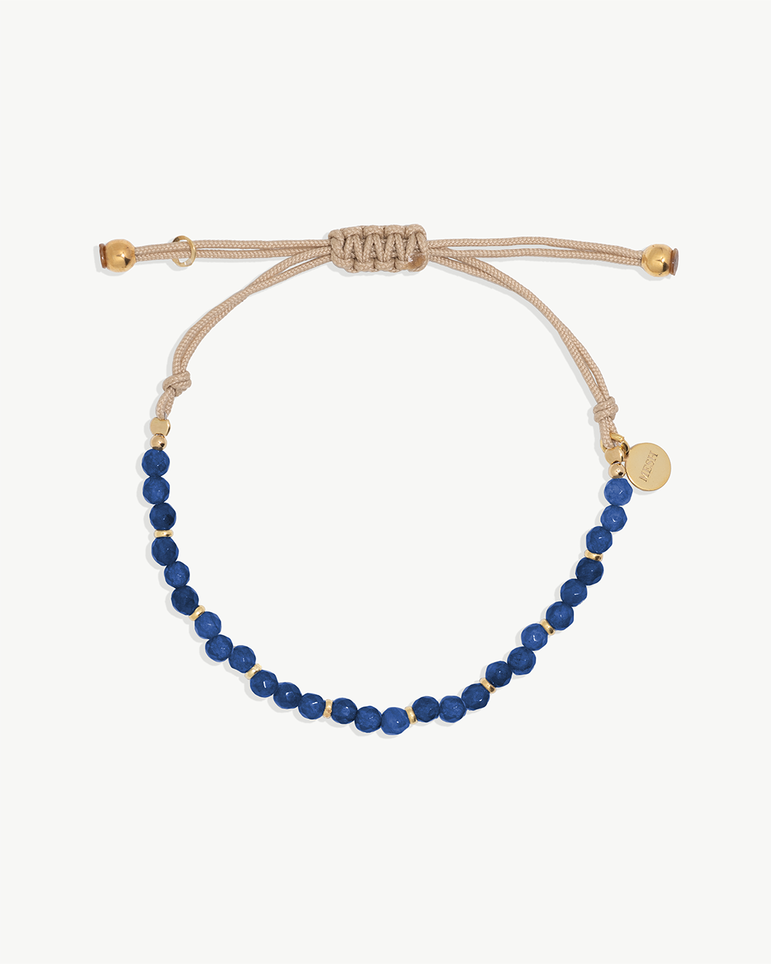 Pulseira em corda com pedras coloridas