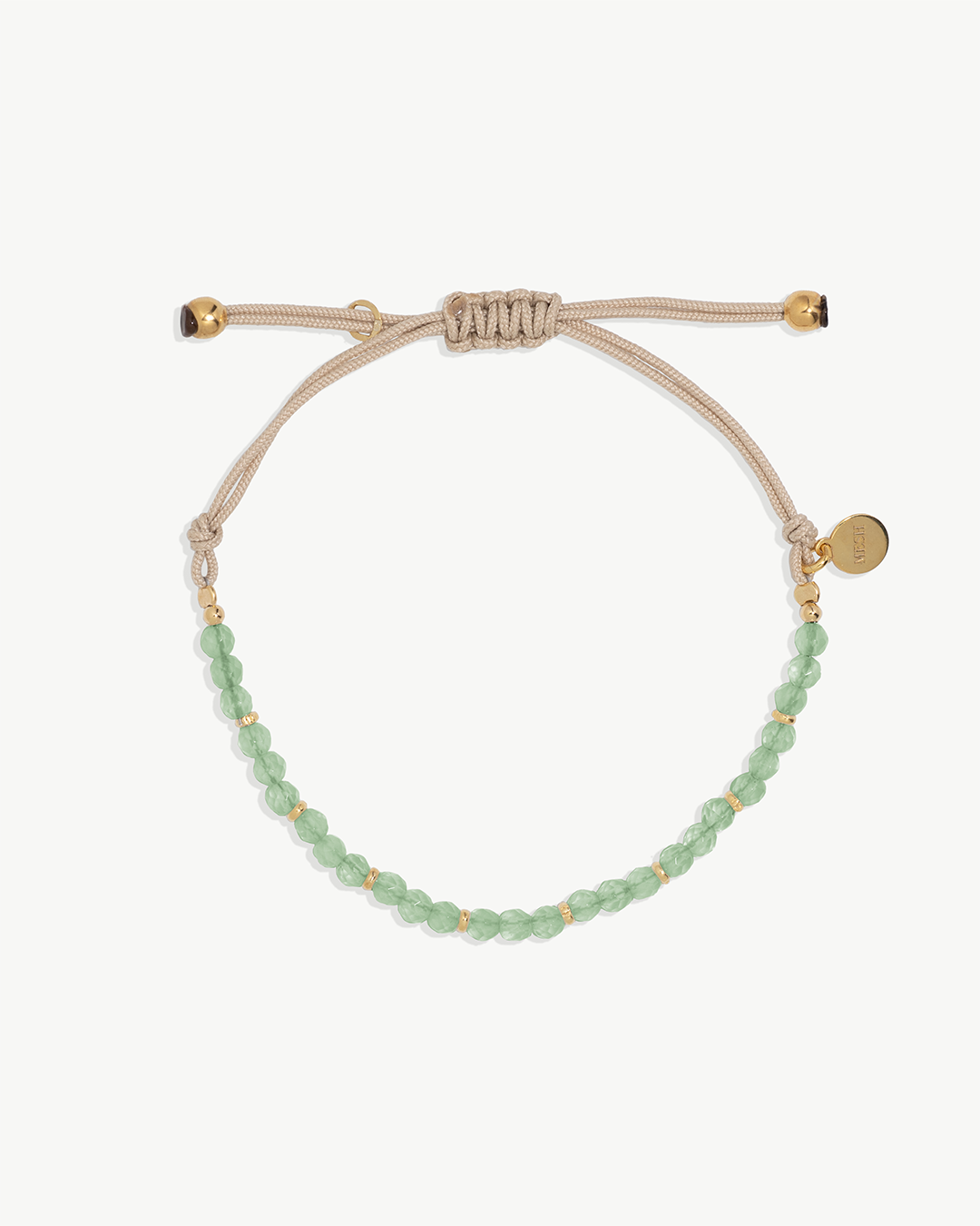 Pulseira em corda com pedras coloridas