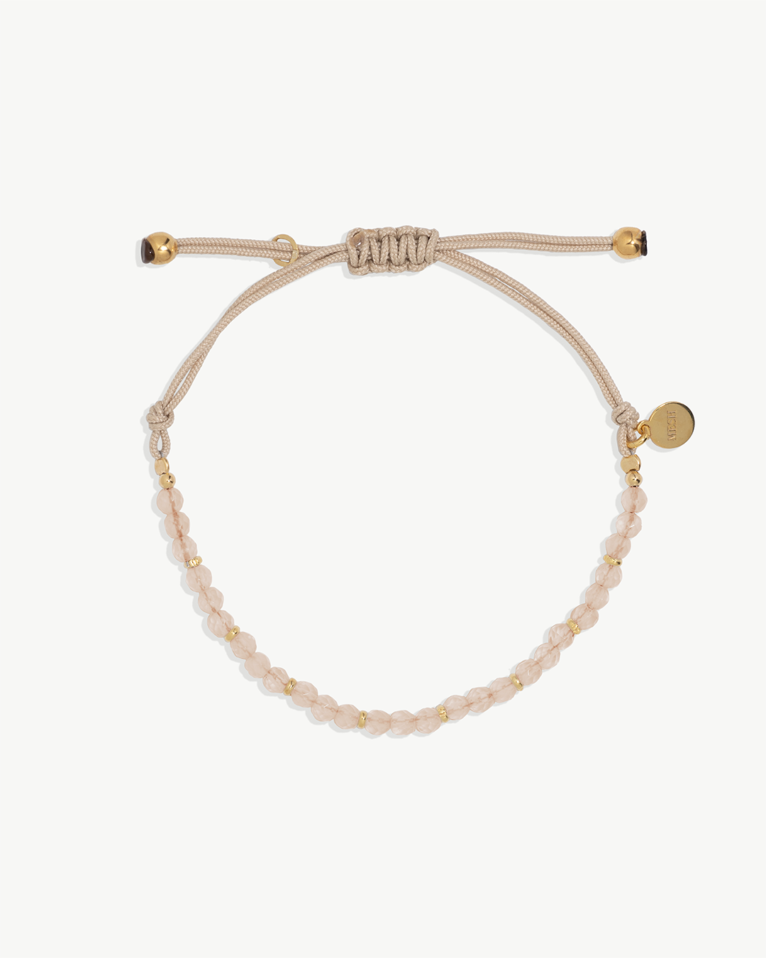 Pulseira em corda com pedras coloridas