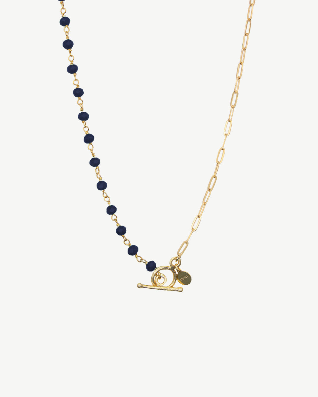 Colar em prata dourado com pedras