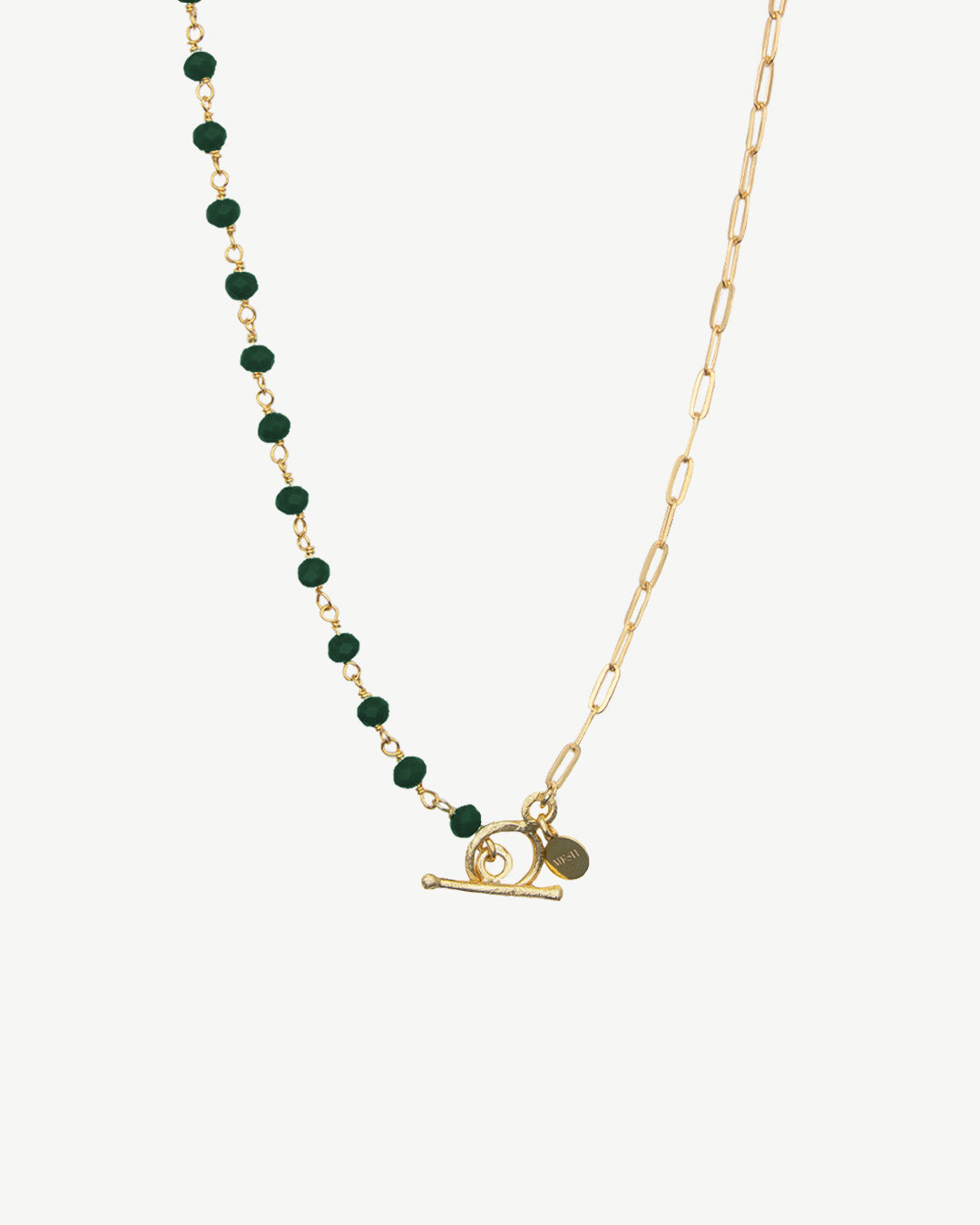 Colar em prata dourado com pedras