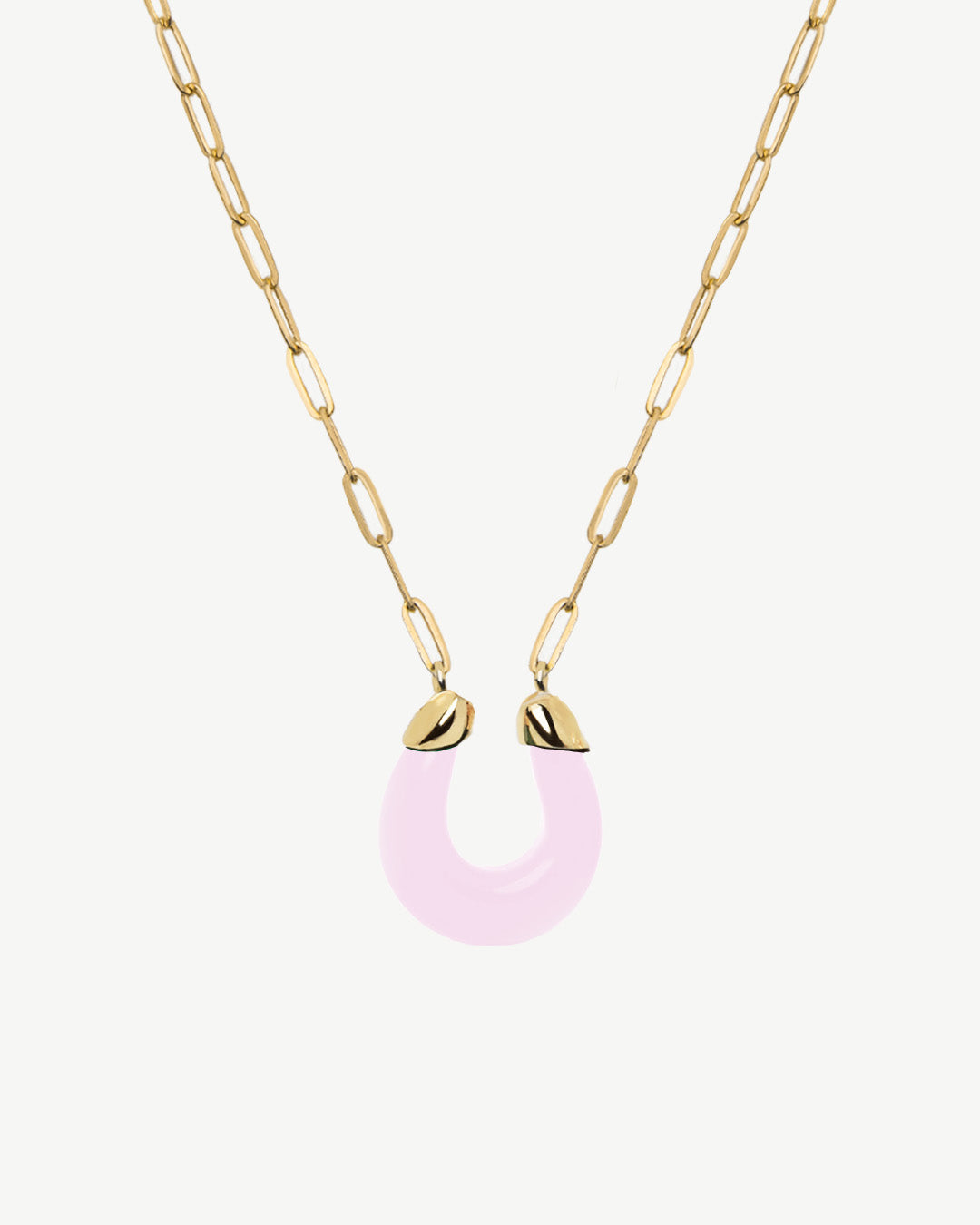 Colar em prata com pedra em em meia lua