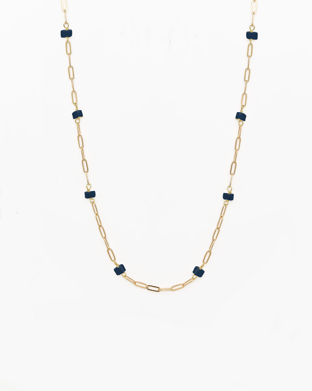 Colar em prata com pedras coloridas