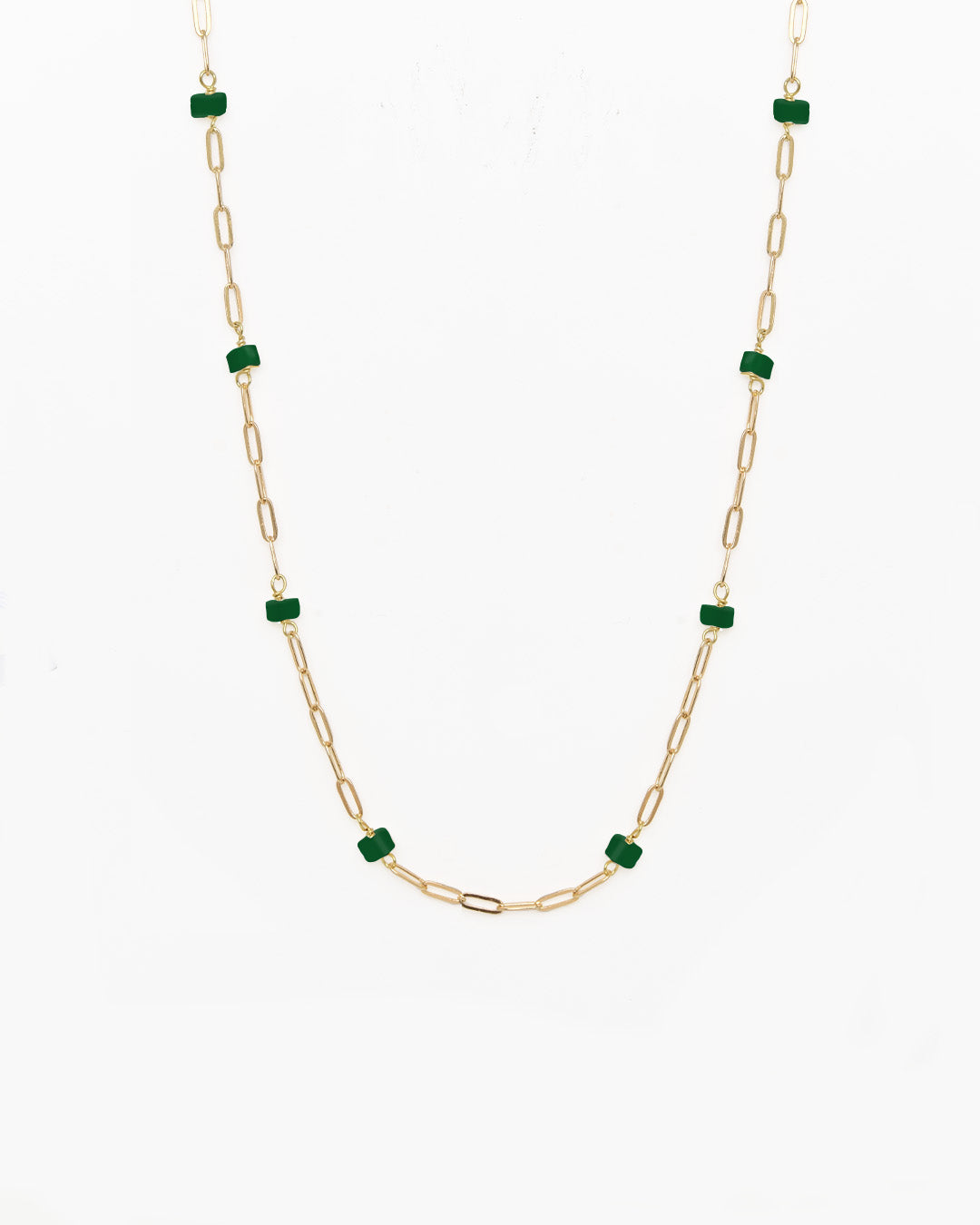 Colar em prata com pedras coloridas