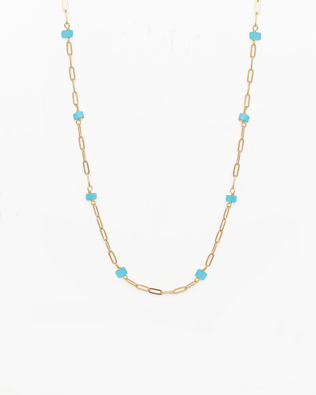 Colar em prata com pedras coloridas