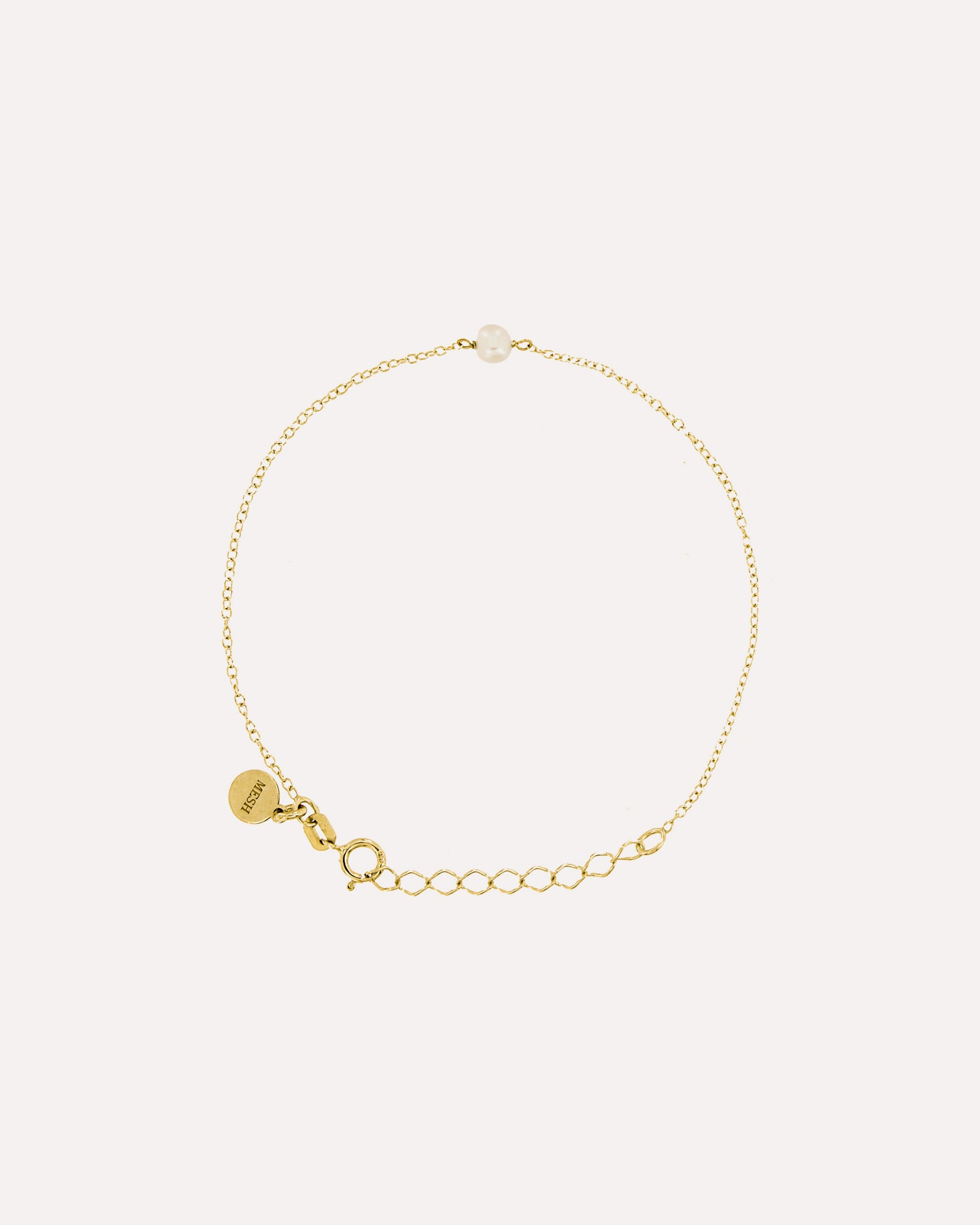 Pulseira minimalista com pérola natural
