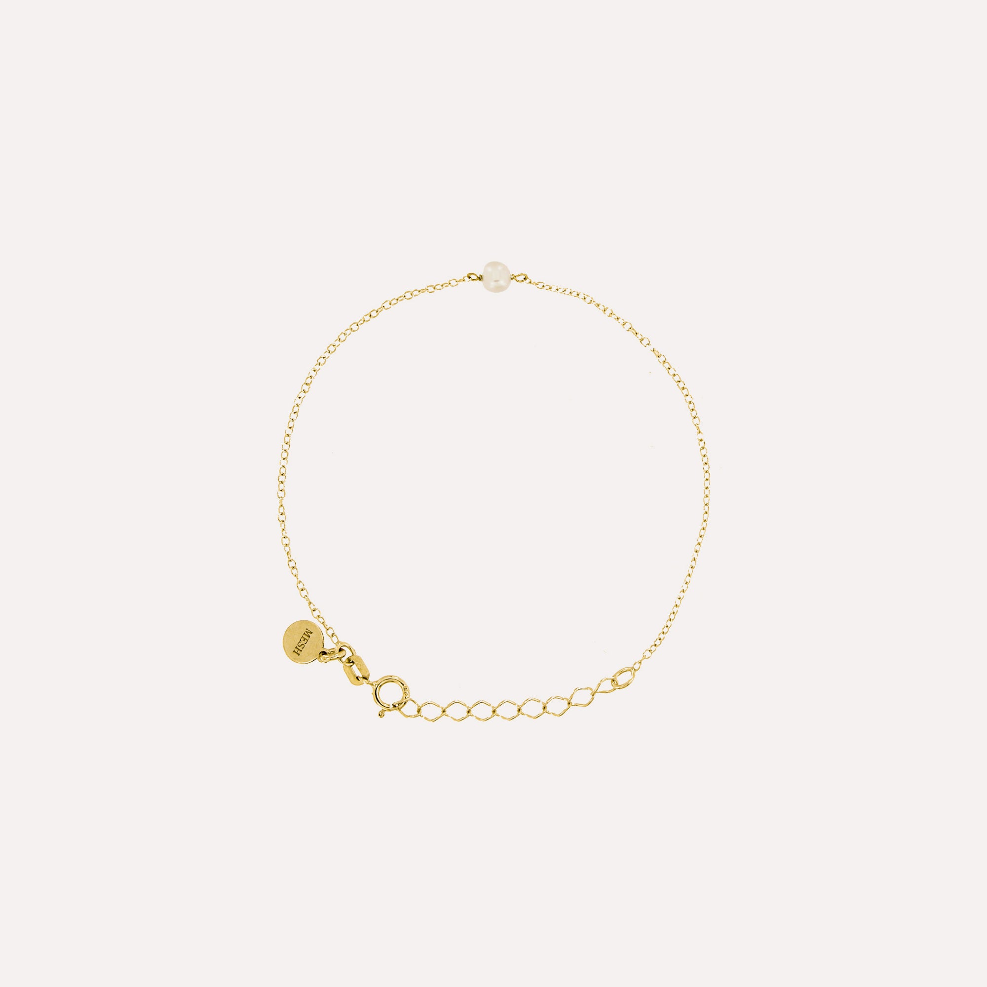 Pulseira minimalista com pérola natural