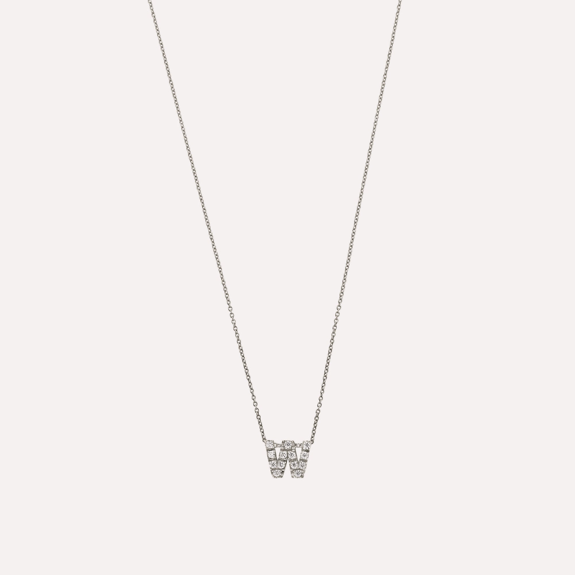 Colar letra inicial em prata