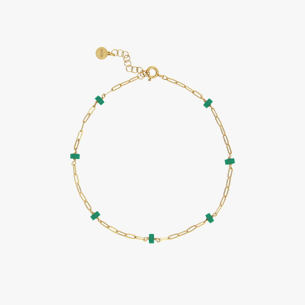 Pulseira para pé em prata e pedras coloridas