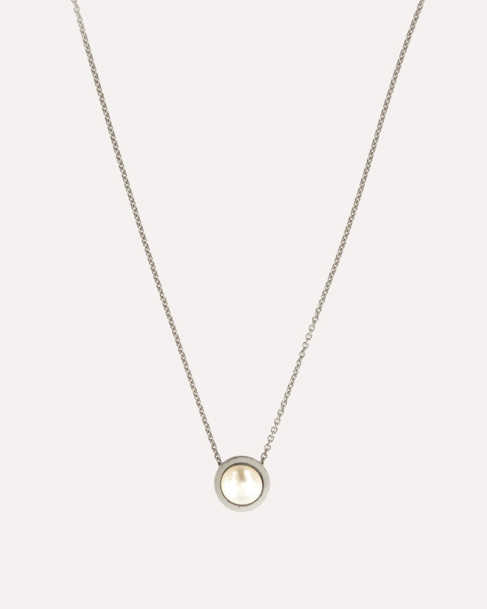 Colar em prata com pérola natural