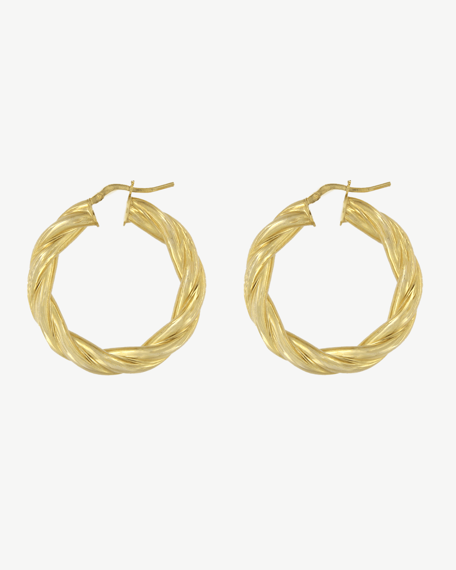 Argolas torcidas douradas