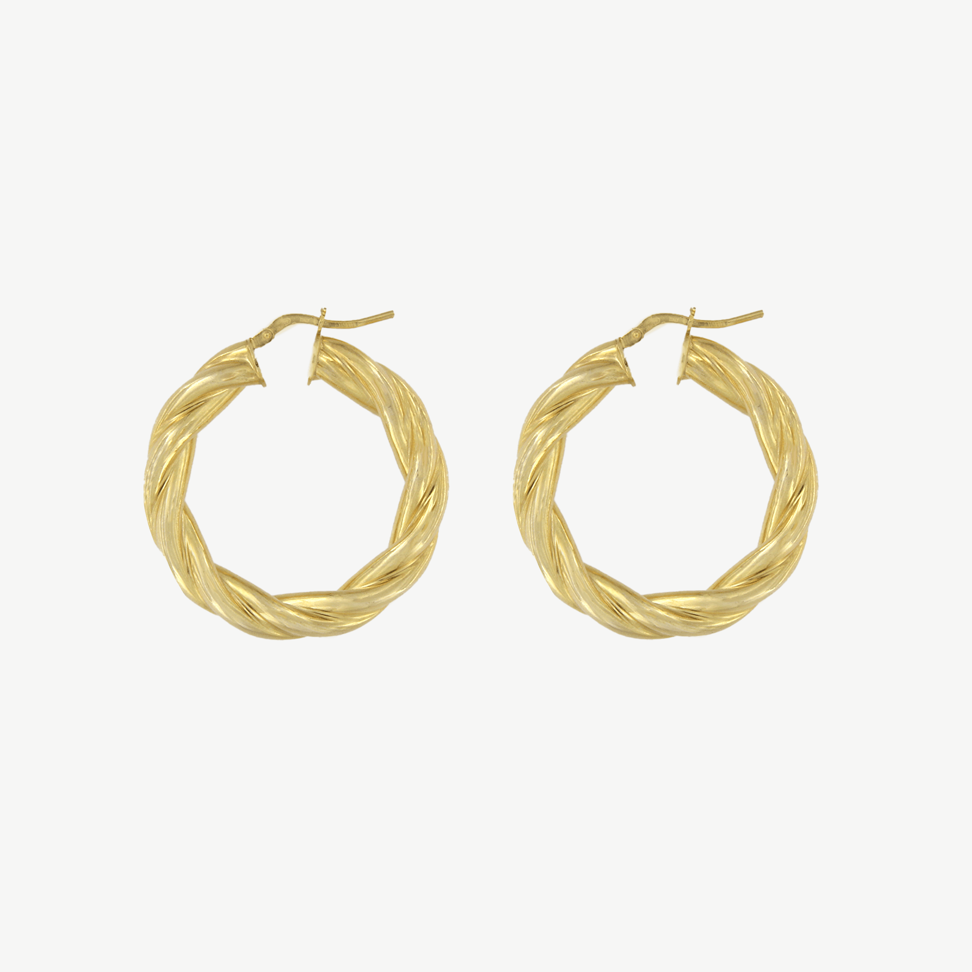 Argolas torcidas douradas