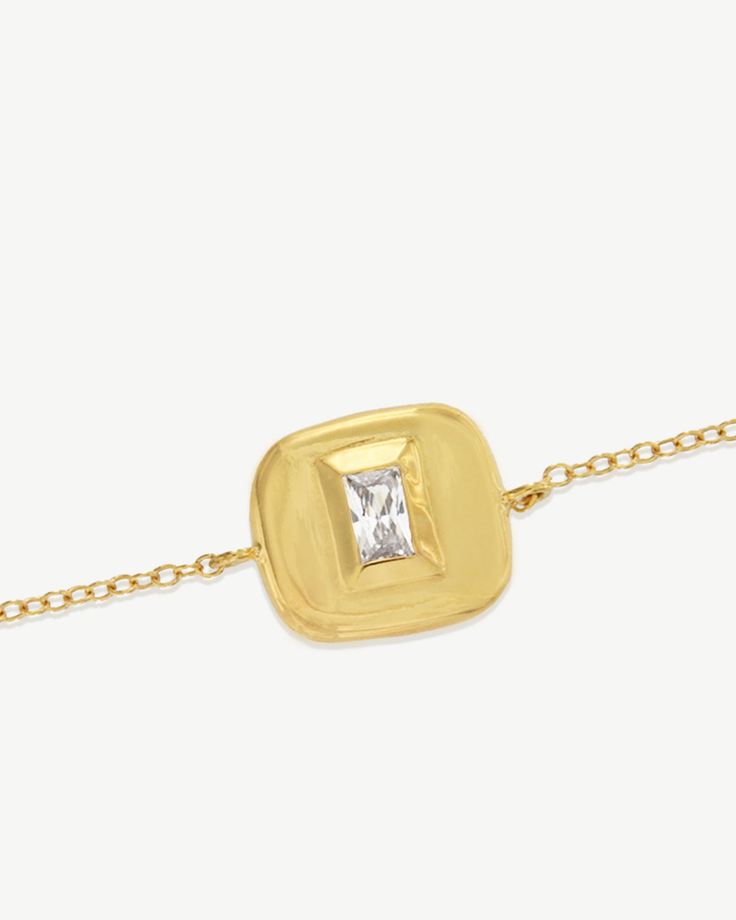 Pulseira Ivy Dourada com zircónia branca, em prata 925 e banho de ouro 18K