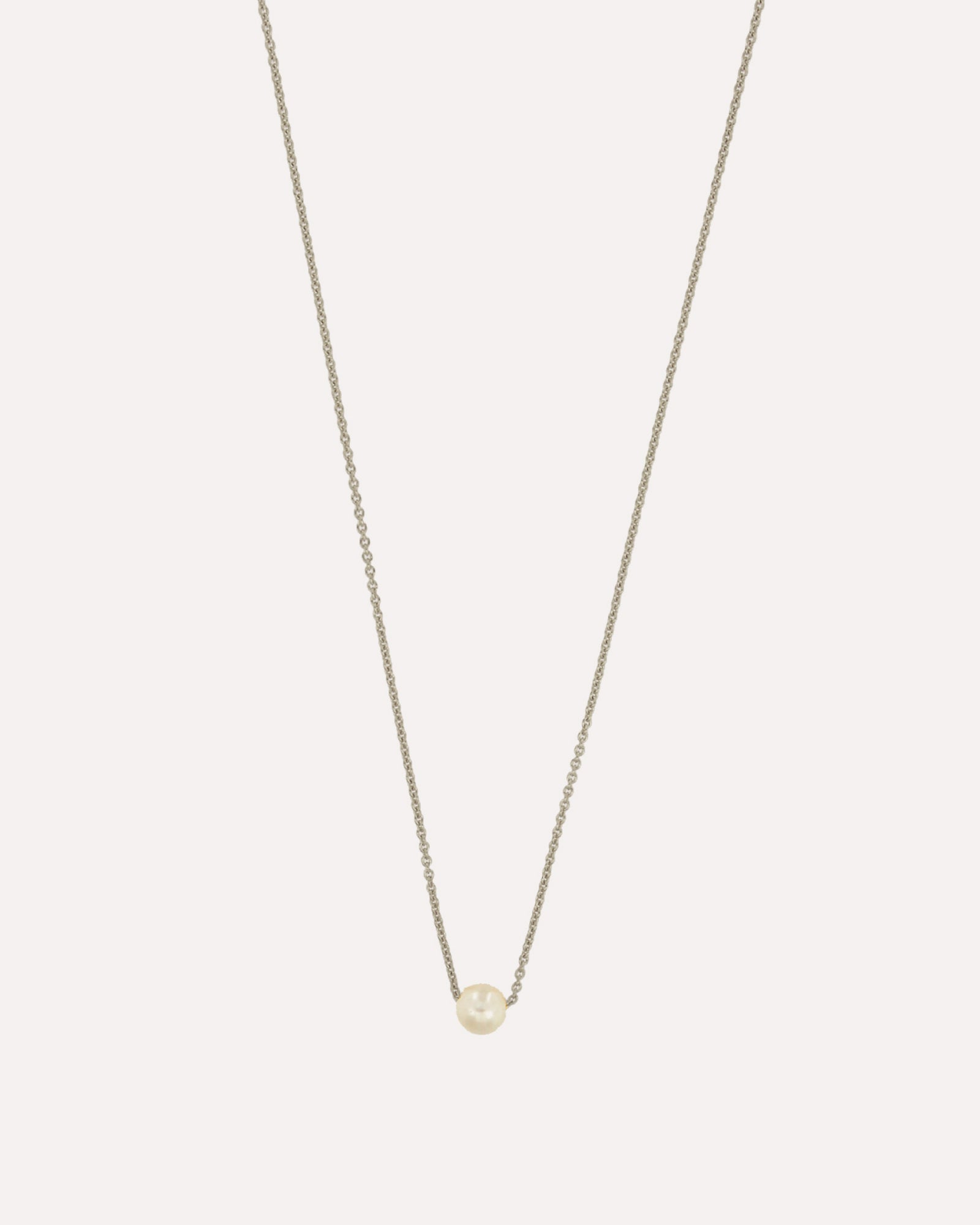 Colar em prata 925 com banho de ouro 18K ou ródio e pérola natural