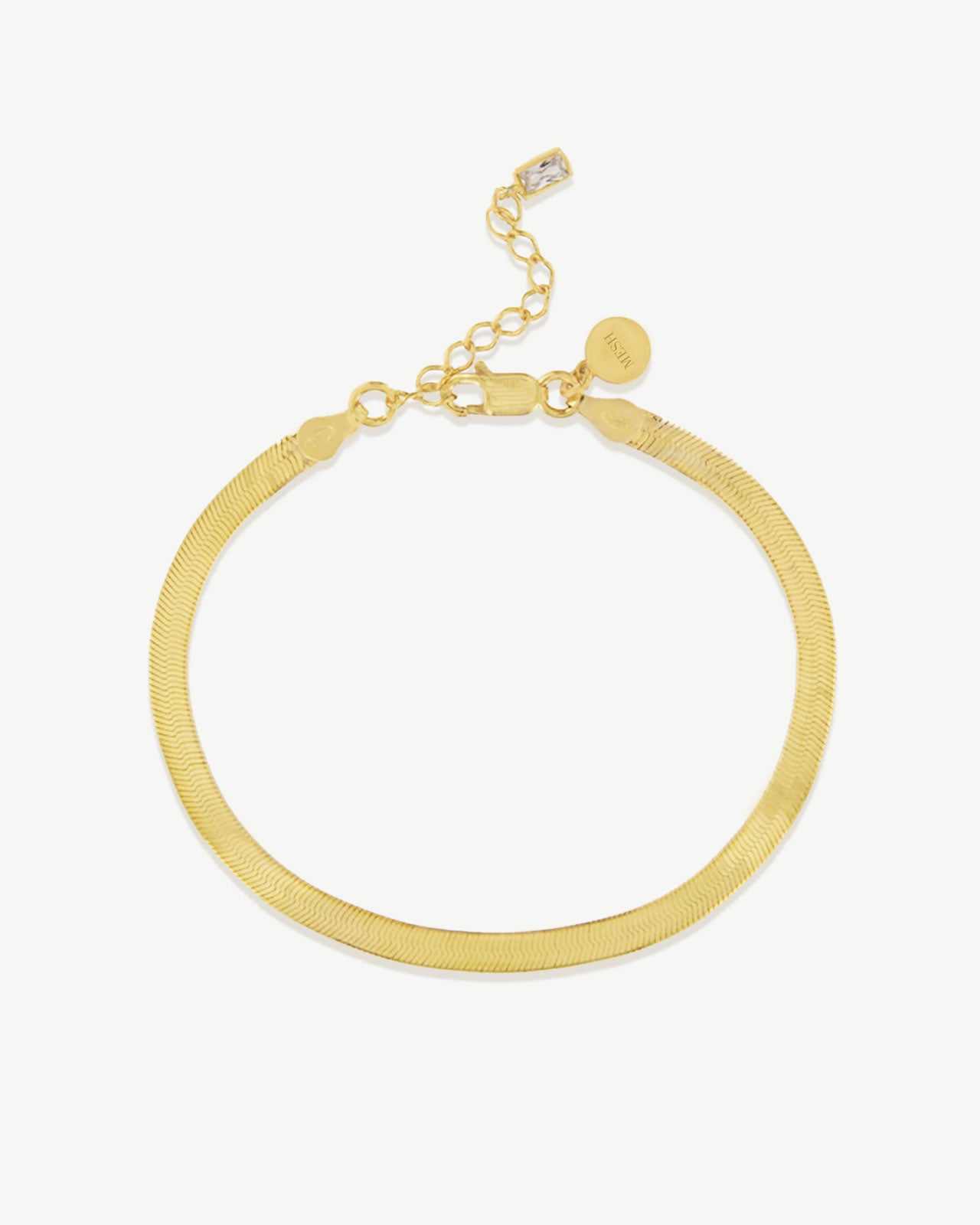 Pulseira em malha fina de prata