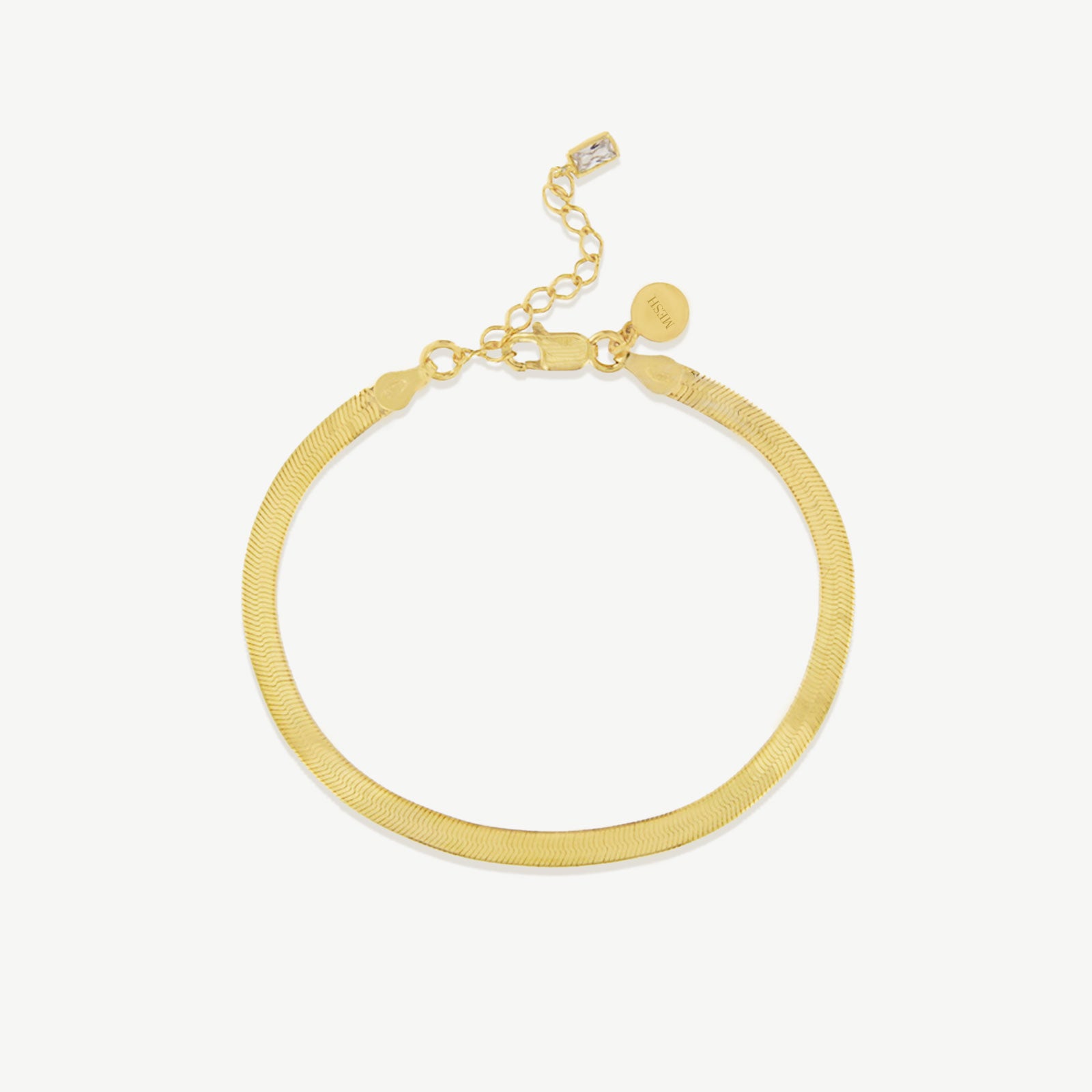 Pulseira em malha fina de prata