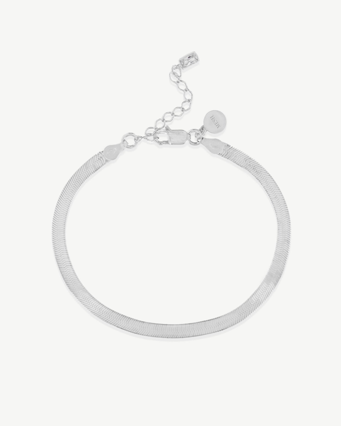 Pulseira de prata 925 com banho de ouro 18K ou ródio e zircónia cúbica.