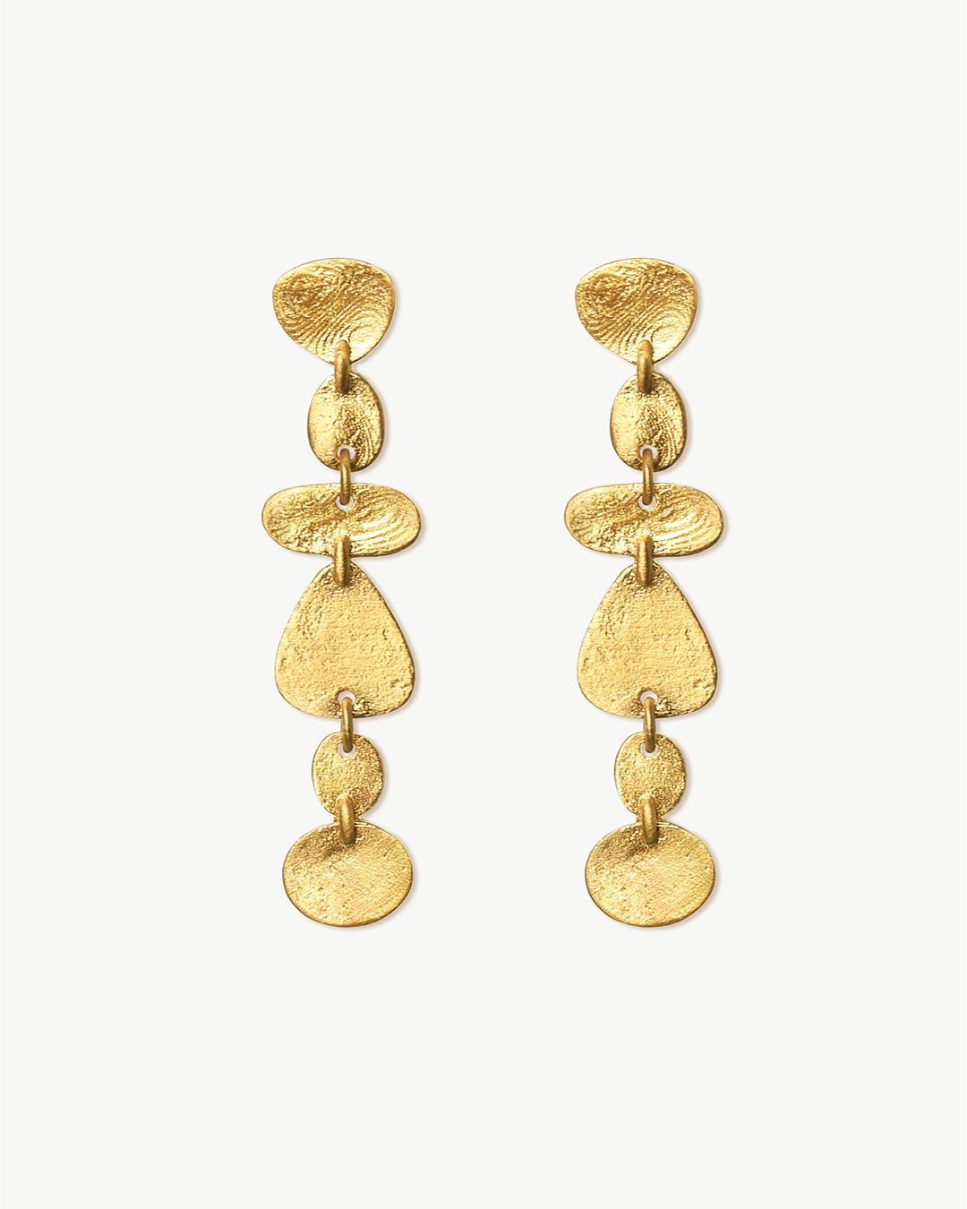 Brincos em prata dourada