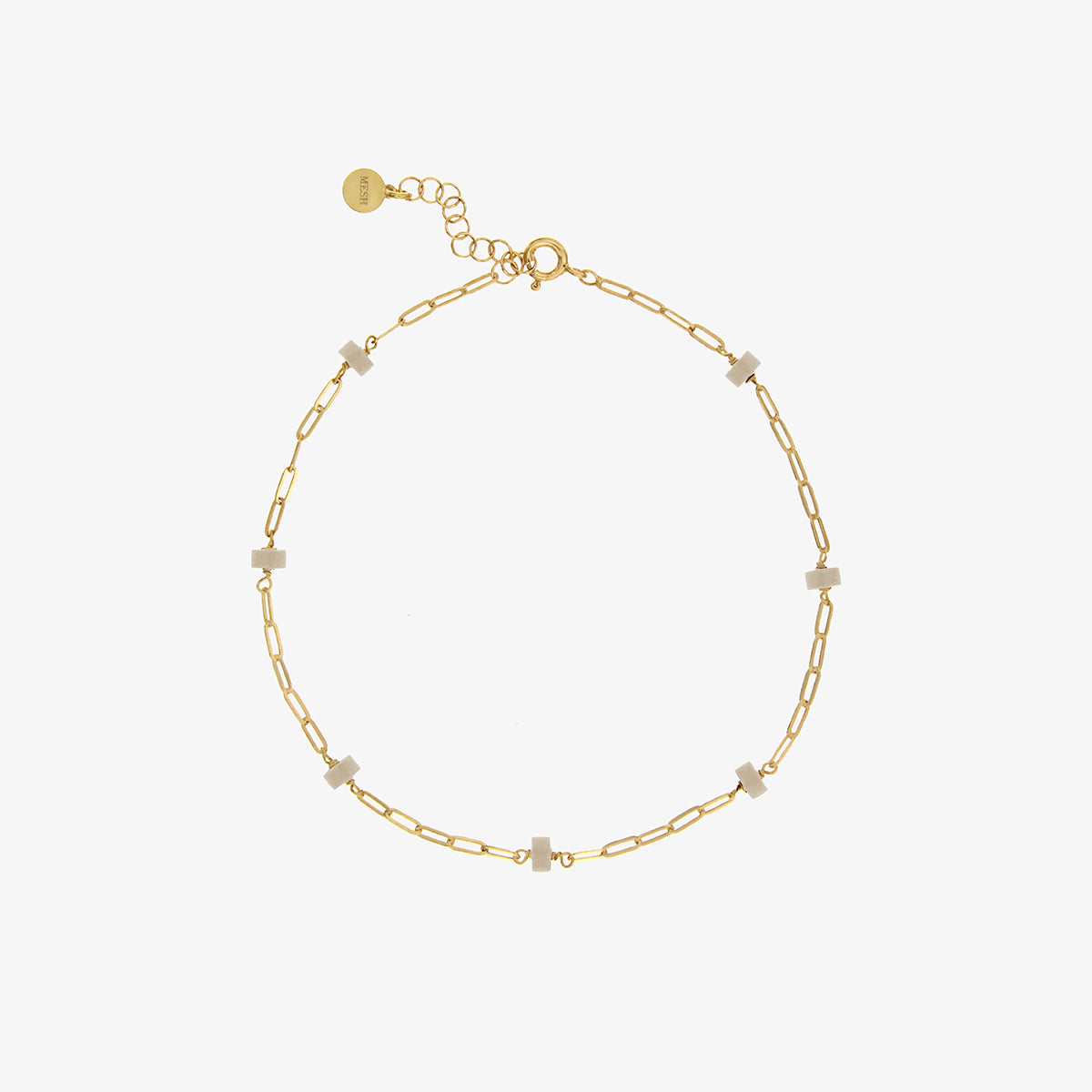 Pulseira para pé em prata e pedras coloridas