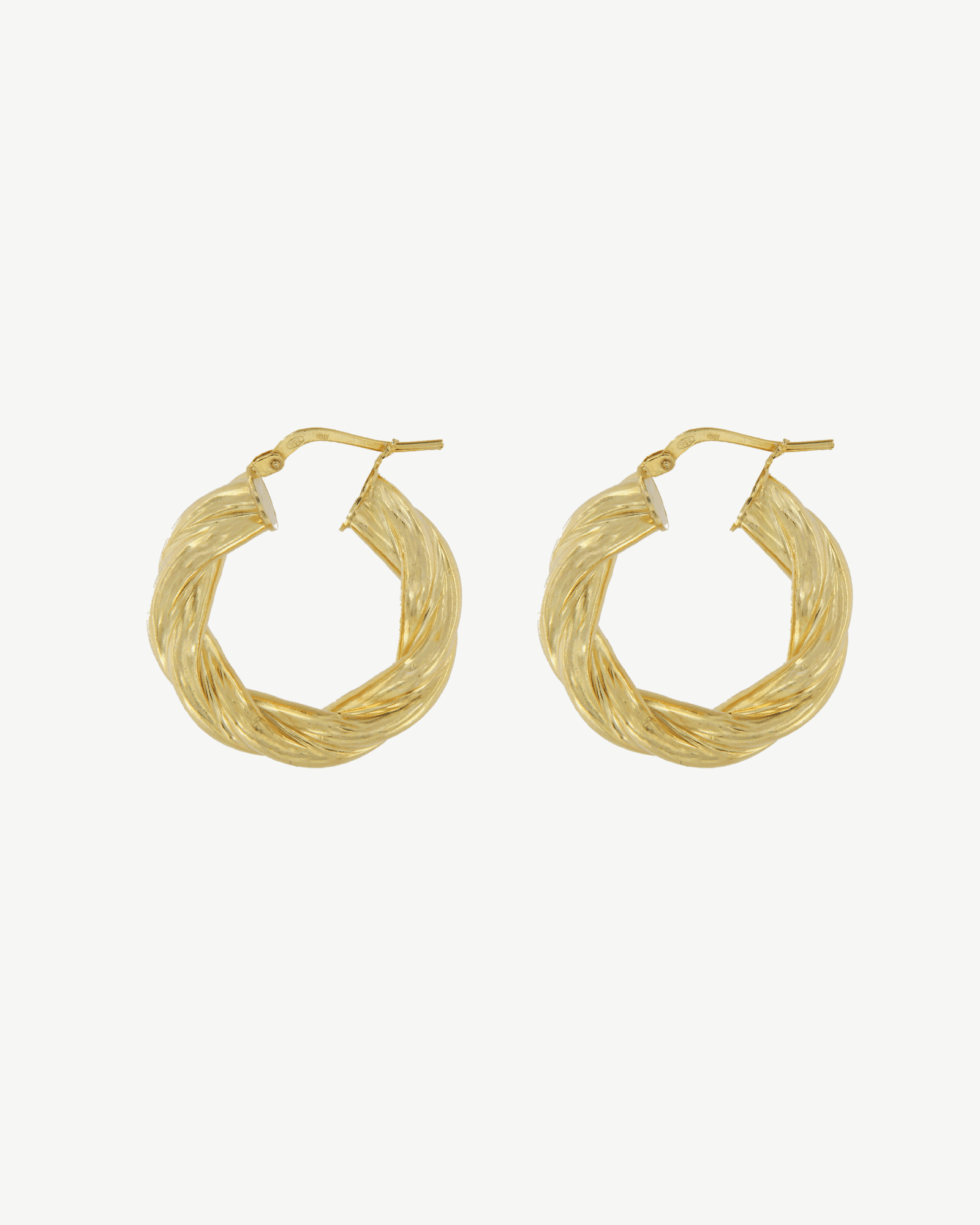 Argolas torcidas douradas