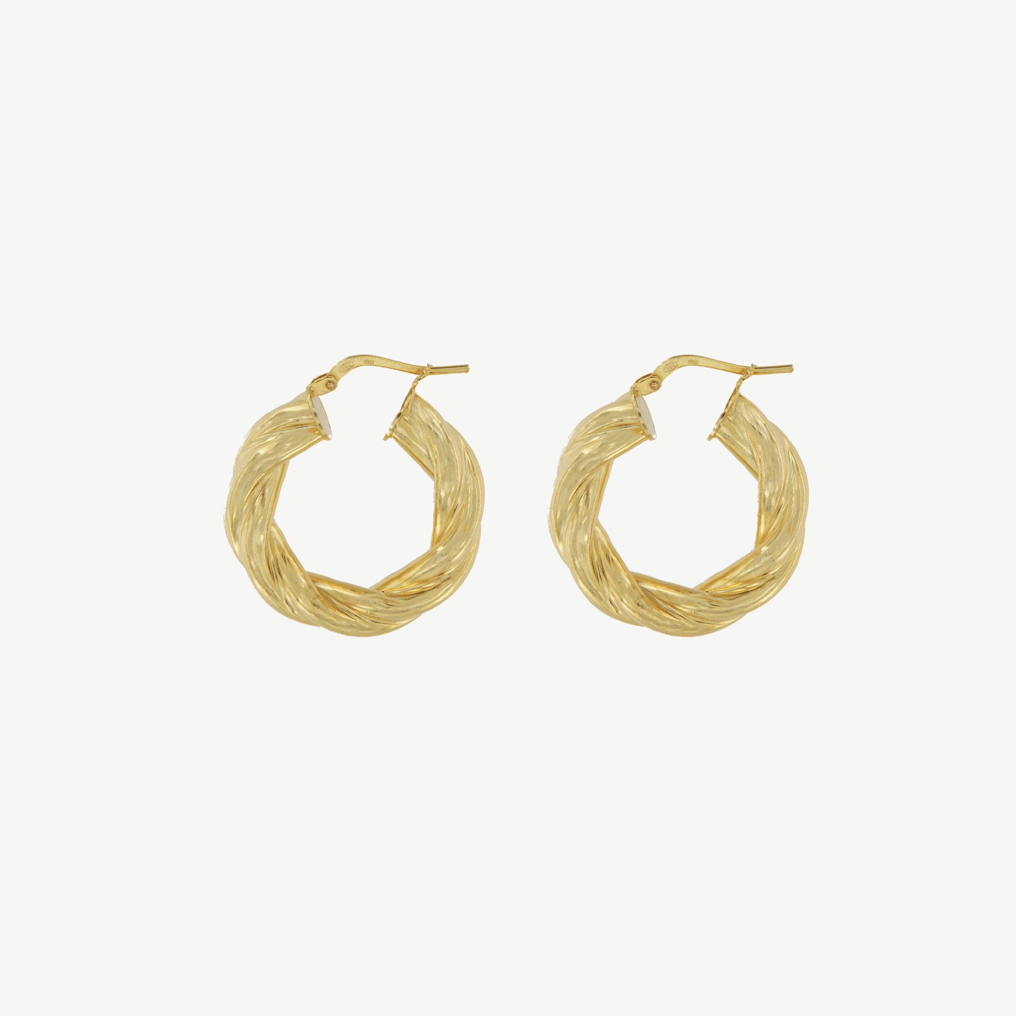 Argolas torcidas douradas