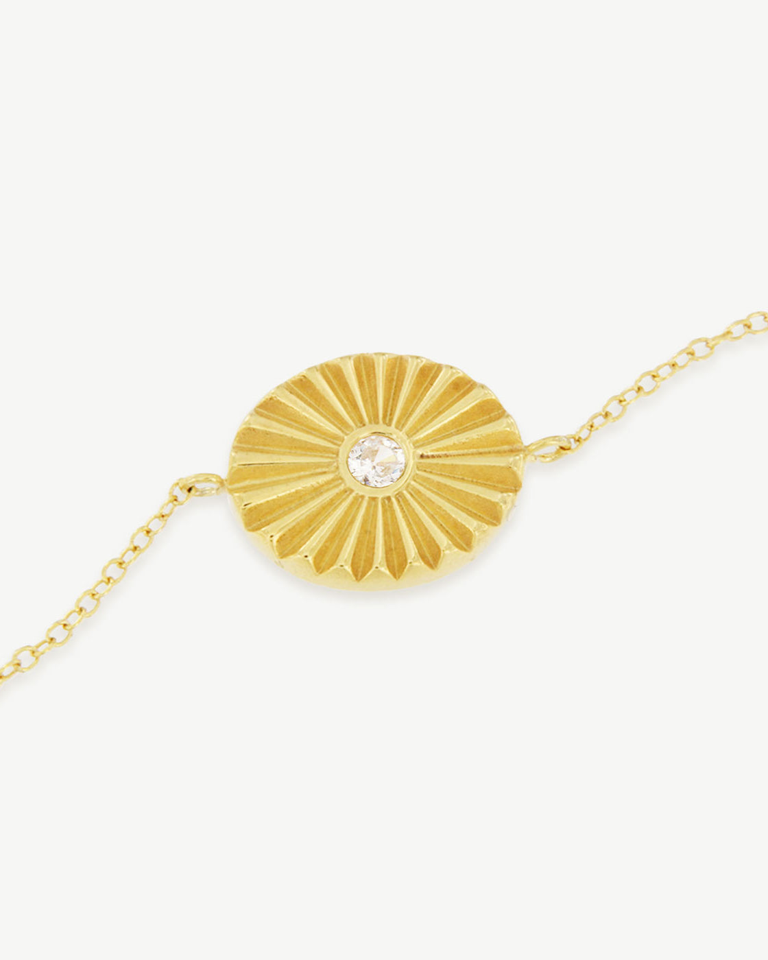 Pulseira dourada em prata 925 com banho de ouro e zircónia branca