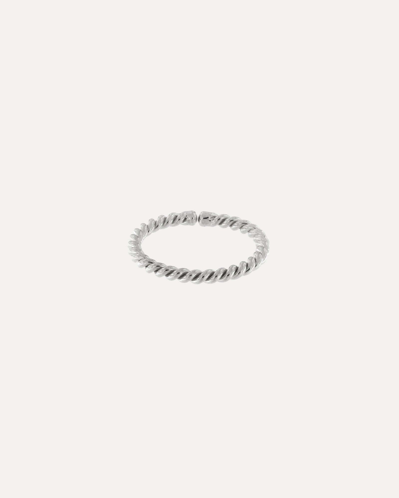 Anel torcido em prata