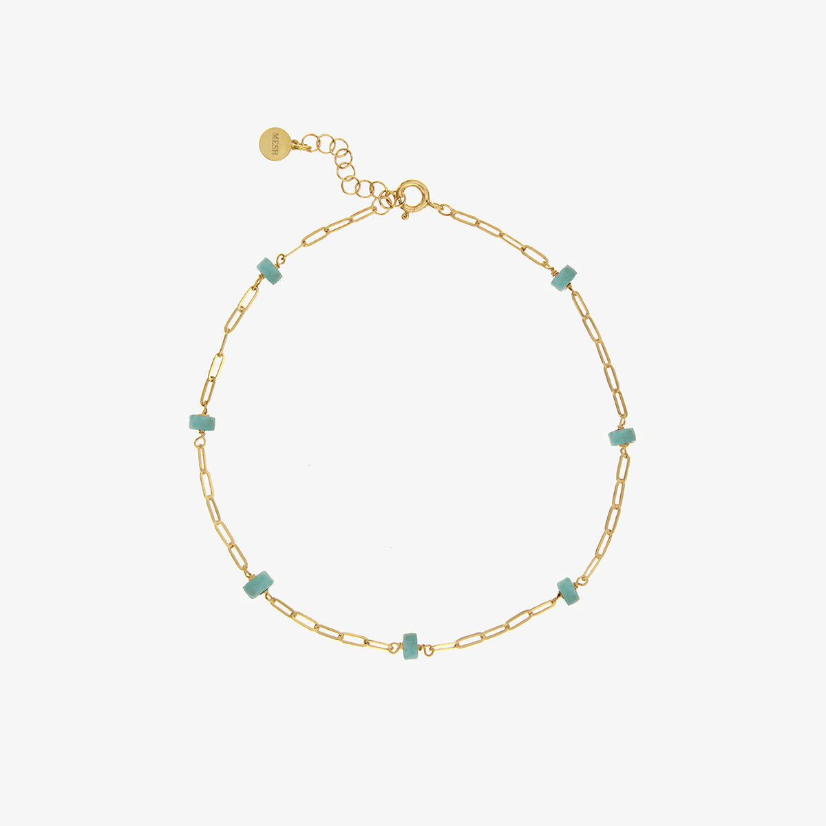 Pulseira para pé em prata e pedras coloridas