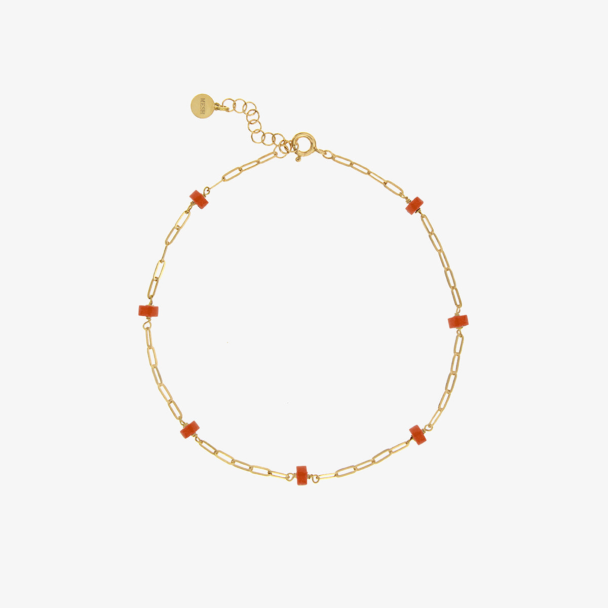 Pulseira para pé em prata e pedras coloridas