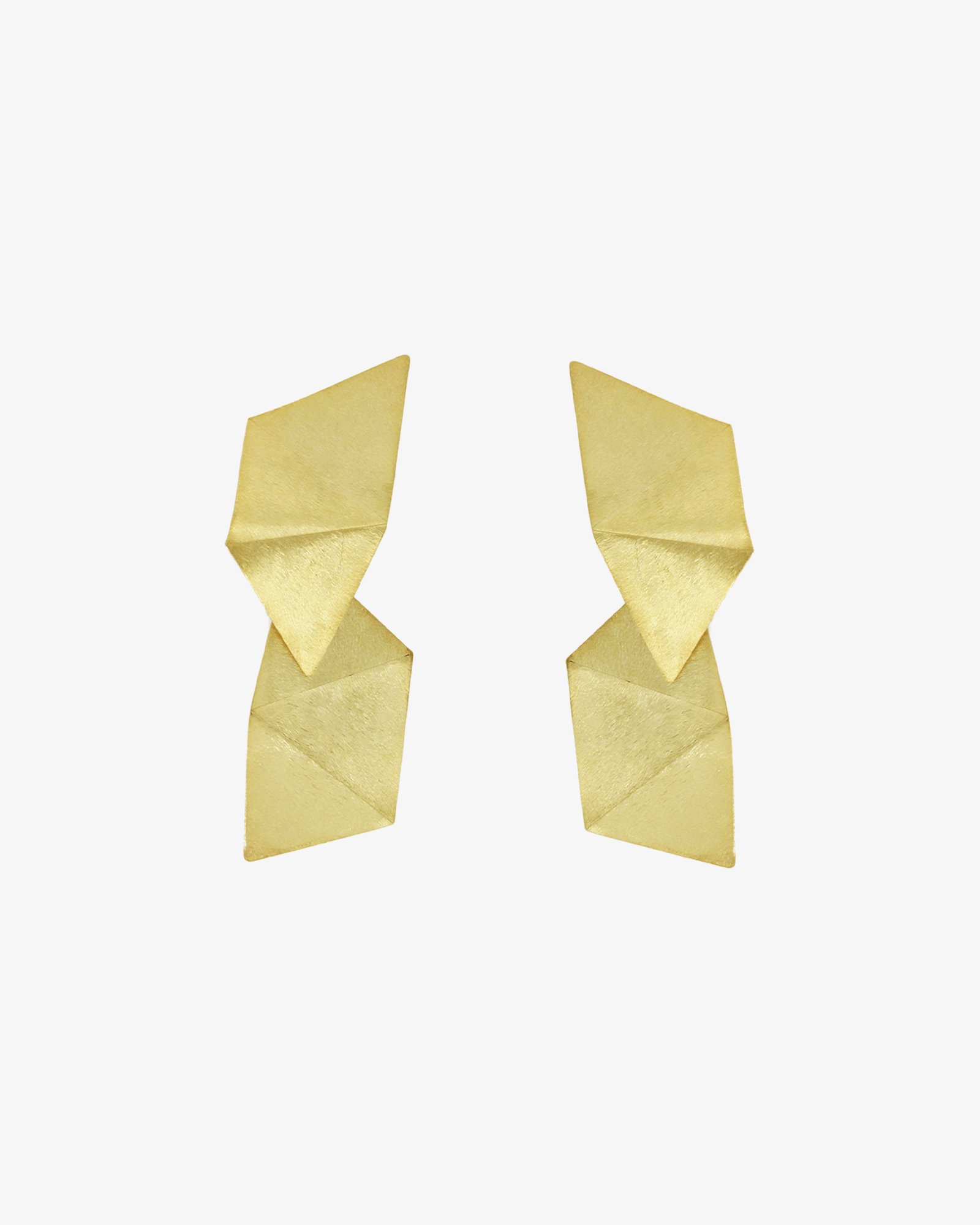 Brincos geometricos oversize em prata dourada