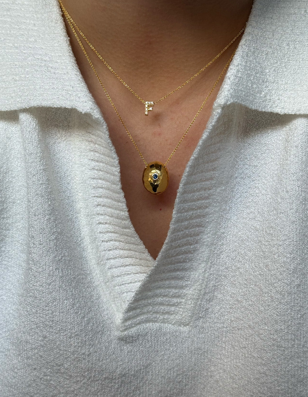 Colares em prata 925 com banho de ouro e zircónias