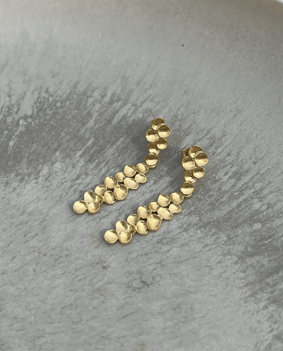 Brincos compridos dourados