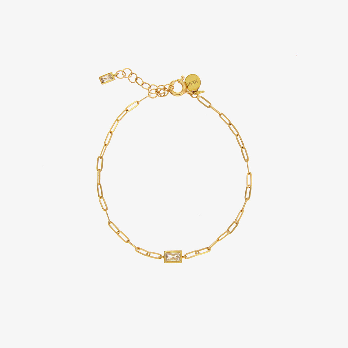 Pulseira dourada com zirconia