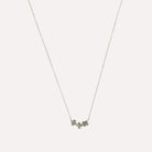 Colar em prata 925 com banho de ouro 18K ou ródio e pendente com flor